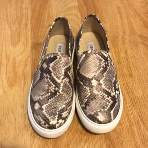Steve Madden snake skin slip on sneaker